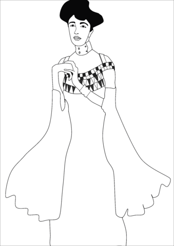 Portrait Of Adele Bloch Bauer I Coloring Page